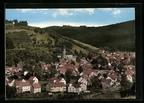 AK Wallenfels i. Frankenwald, Ortsansicht mit Kirche