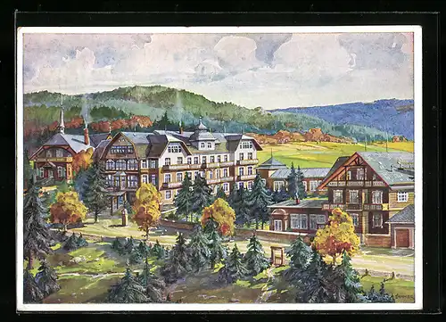 Künstler-AK Oberhof /Th., Heinrich-Lorenz-Stiftung