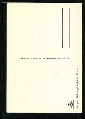 Künstler-AK Alt-Berlin, Gasthaus Nussbaum im alten Berlin