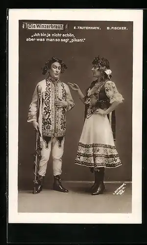 AK Szene aus der Operette die Winzerbraut