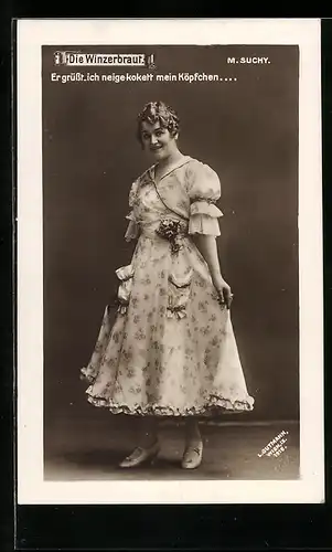 AK M. Suchy in der Operette Die Winzerbraut