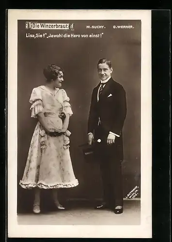 AK Operette Die Winzerbraut, M. Sichy und G. Werner