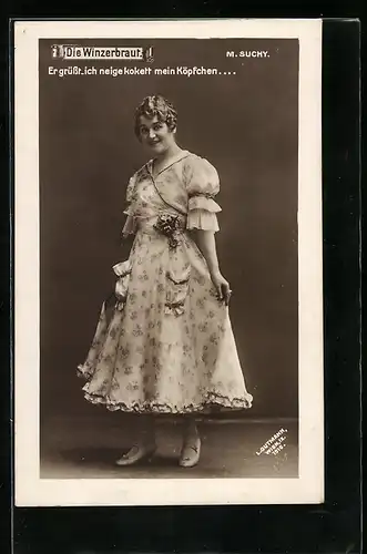 AK M. Suchy in der Operette Die Winzerbraut