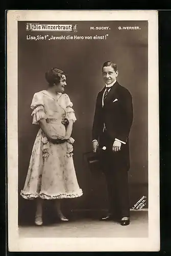 AK Operette Die Winzerbraut, M. Sichy und G. Werner