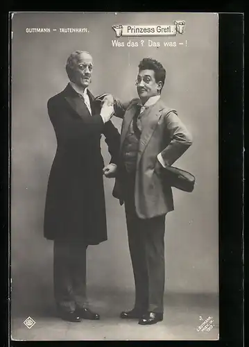 AK Operette Prinzess Gretl, Schauspieler Guttmann und Tautenhayn