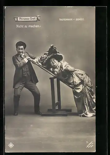 AK Operette Prinzess Gretl, Schauspieler Tautenhayn und Schauspielerin Schütz