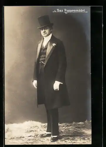AK Operette Das Puppenmädel, Schauspieler D. Löscher als Marquis