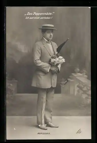 AK Das Puppenmädel, Sänger Marischka, Operette