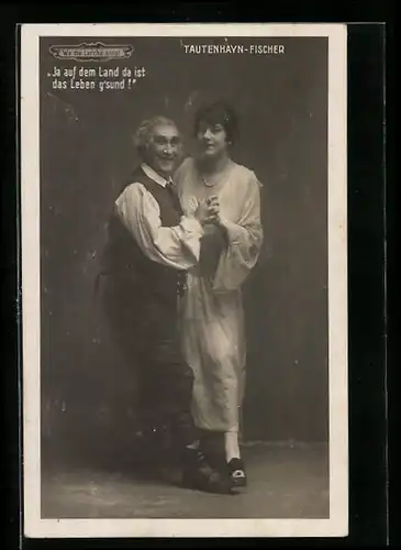 AK Operette Wo die Lerche singt mit Schauspielern Tautenhayn und Fischer