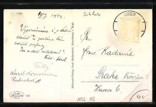 AK Schreiberhau, Totalansicht mit Reifträger