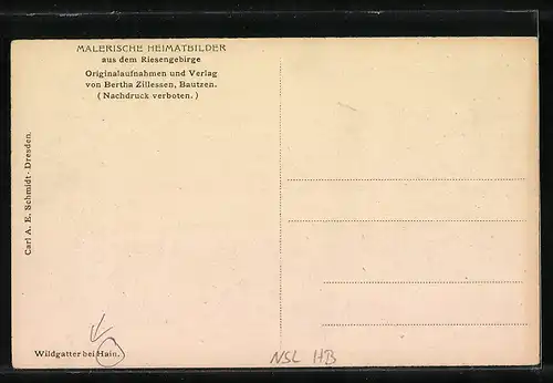 AK Hain, Frau am Wildgatter