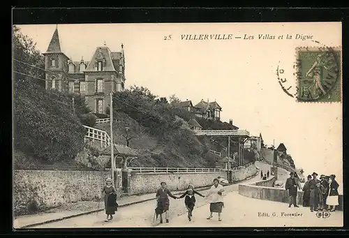 AK Villerville, Les Villas et la Digue