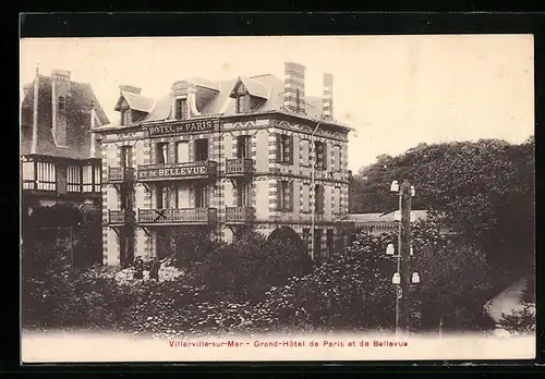 AK Villerville-sur-Mer, Grand-Hotel de Paris et de Bellevue