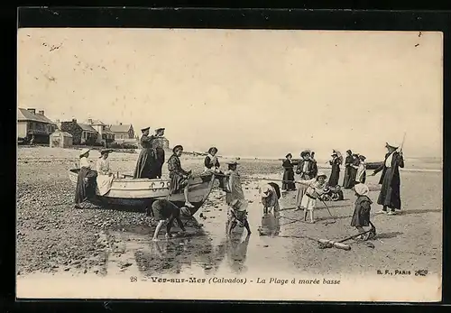 AK Ver-sur-Mer, La Plage a marée basse