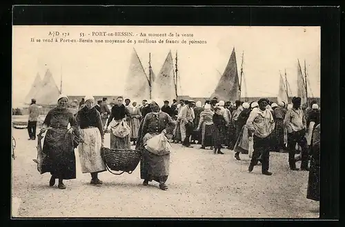 AK Port-en-Bessin, Au moment de la vente