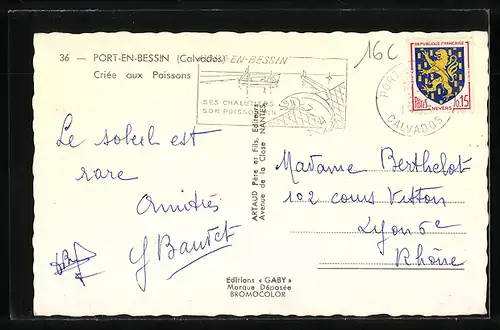 AK Port-en-Bessin, Criée aux Poissons