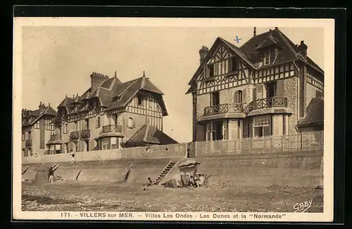 AK Villers-sur-Mer, Villas Les Ondes, Les Dunes et la Noramande