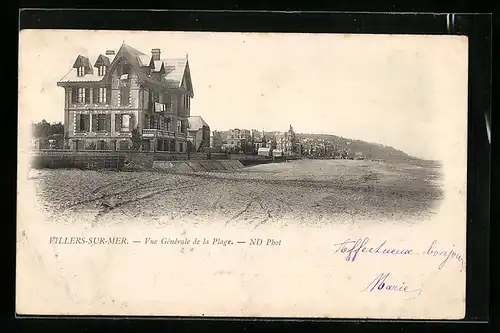 AK Villers-sur-Mer, Vue Generale de la Plage