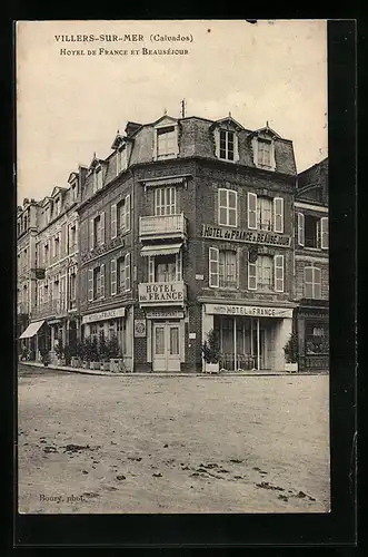 AK Villers-sur-Mer, Hotel de France et Beausejour