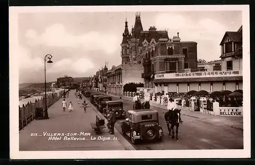 AK Villers-sur-Mer, Hotel Bellevue, La Digue