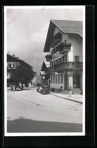 AK St. Johann, Ortspartie mit Post- und Telegraphenamt