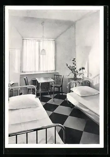 AK Perchtoldsdorf, Rekonvaleszentenheim, Zweibettzimmer