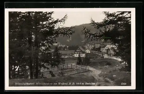 AK Mönichkirchen a. Wechsel, Ortsansicht bei Tag
