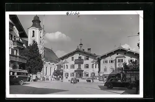 AK St. Johann, Ortsansicht mit Gasthof Dampfl