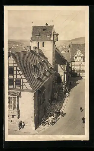 AK Bad Gandersheim, Rathaus vom Turm der Stiftskirche