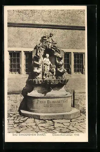 AK Bad Gandersheim am Harz, Elisabethsbrunnen aus dem Jahre 1748