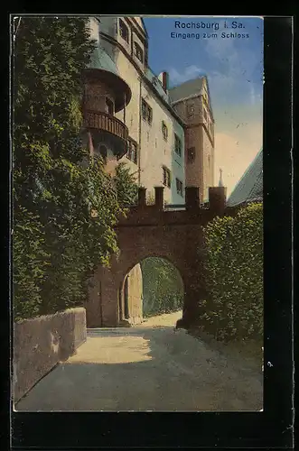 AK Rochsburg i. Sa., Eingang zum Schloss