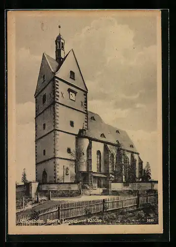 AK Ziegelheim /Bez. Leipzig, Ansicht der Kirche
