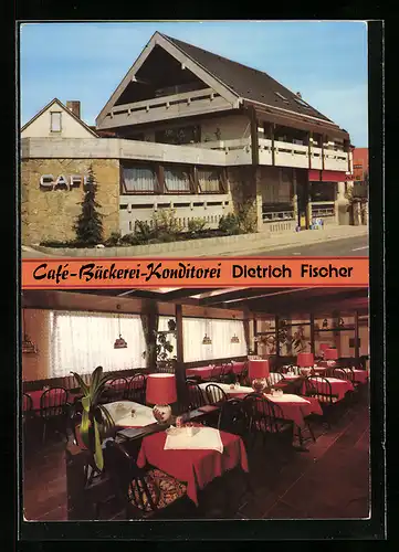 AK Forth /Mfr., Cafe-Bäckerei Dietrich Fischer, Hauptstrasse 17