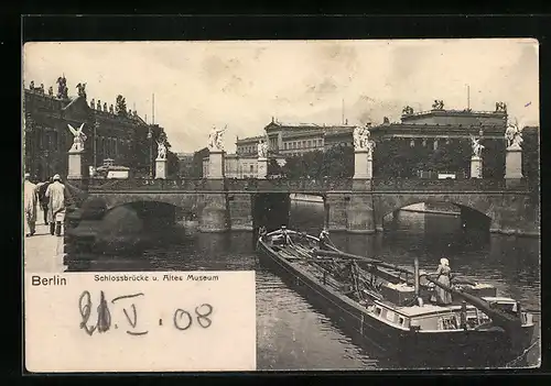 AK Berlin, Schlossbrücke u. Altes Museum