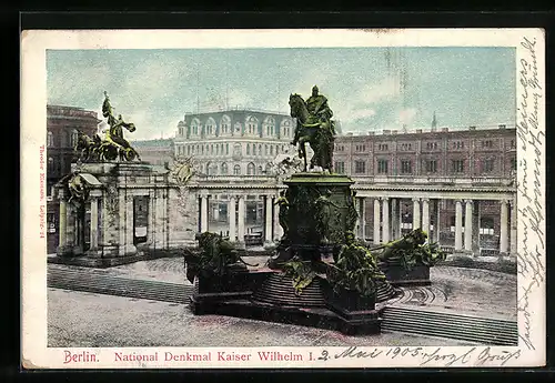 AK Berlin, National Denkmal Kaiser Wilhelm I.