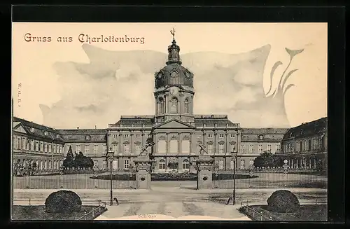 AK Berlin-Charlottenburg, Blick auf das Schloss