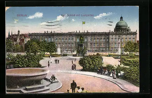 AK Berlin, Kgl. Schloss mit Lustgarten