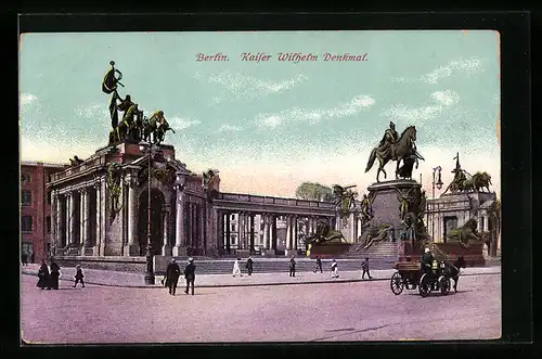 AK Berlin, Am Kaiser Wilhelm Denkmal