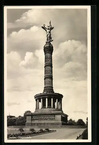 AK Berlin-Tiergarten, Siegessäule mit Anlagen