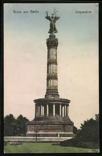 AK Berlin-Tiergarten, Blick auf die Siegessäule