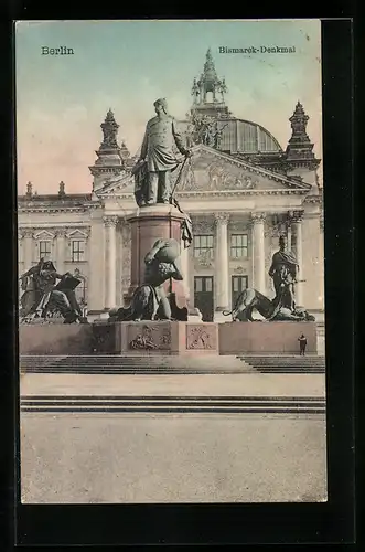 AK Berlin, Am Bismarck-Denkmal