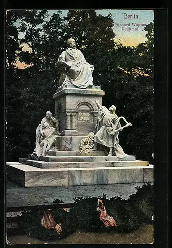 AK Berlin-Tiergarten, Richard Wagner-Denkmal, Siegesallee
