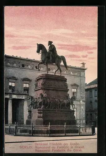 AK Berlin, Denkmal Friedrich der Grosse