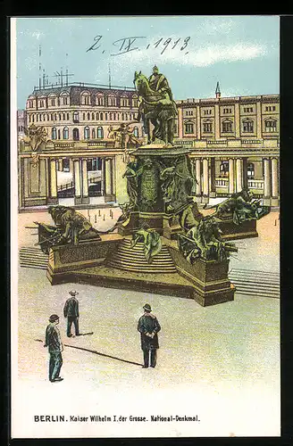 Künstler-AK Berlin, National-Denkmal Kaiser Wilhelm I. der Grosse