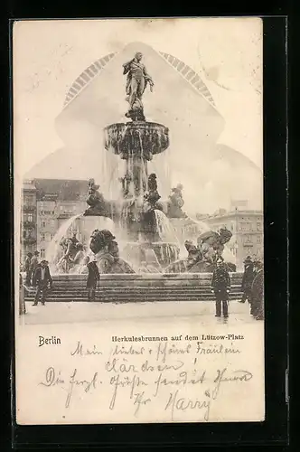 AK Berlin-Tiergarten, Herkulesbrunnen auf dem Lützow-Platz