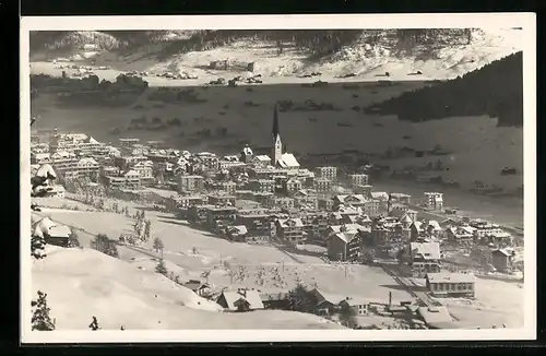 AK Davos-Platz, Ortsansicht im Schnee