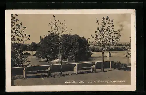 AK Rheinfelden, Blick von der Trinkhalle auf die Rheinbrücke