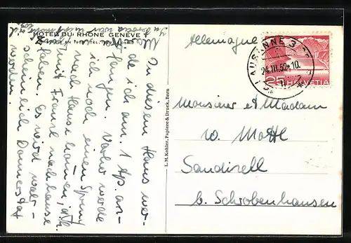 AK Geneve, Hotel du Rhone