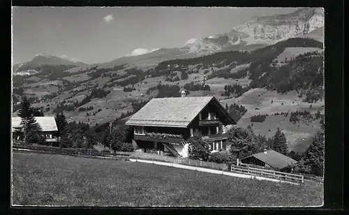 AK Adelboden, Pension Helenenheim mit Elsighorn