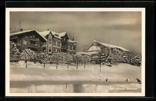 AK Adelboden, Das Kurhaus im Winterkleid